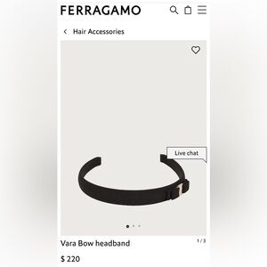 Vintage Salvatore Ferragamo black Vara Bow headband